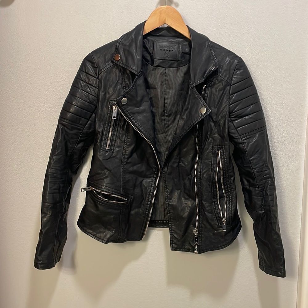 Blank NYC black Motorcyle woman’s faux leather jacket